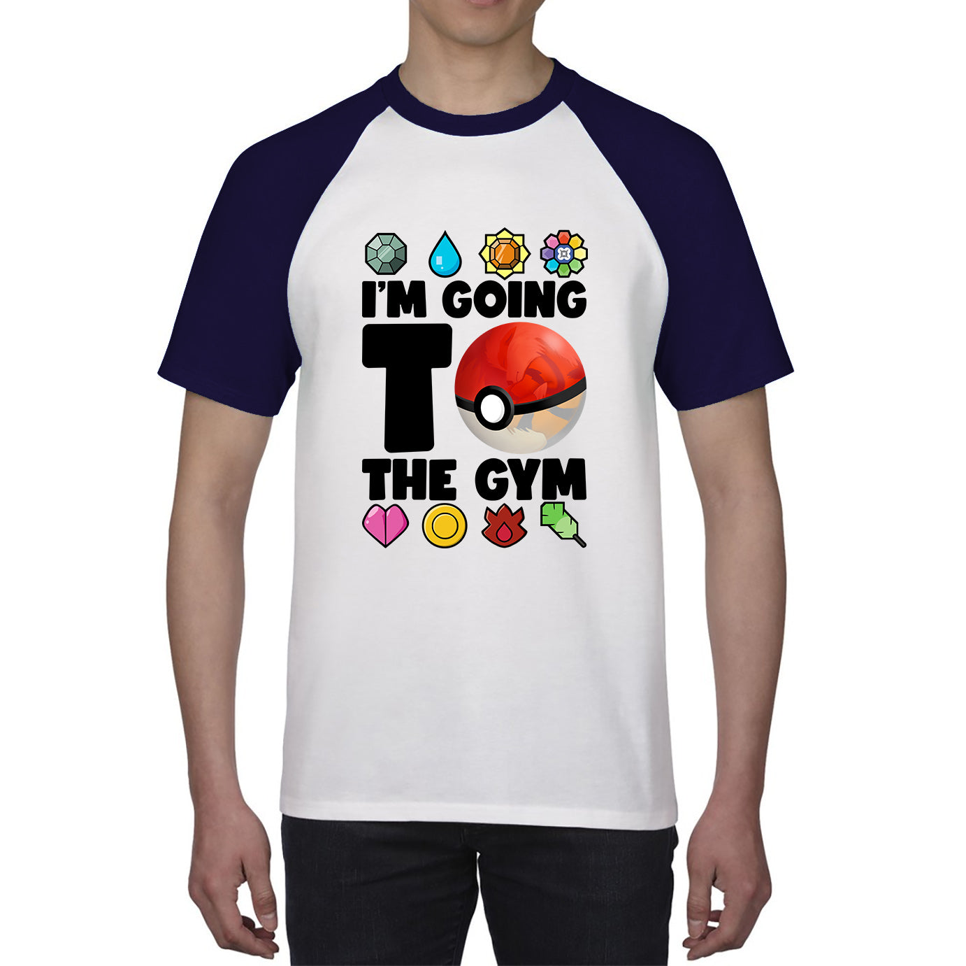 I'm Going To The Gym Pokémon Go Funny Pokémon Gym Trainer Gamer Nerd Parody Baseball T Shirt
