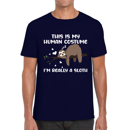 This Is My Human Costume I Am Really A Sloth Funny T Shirt