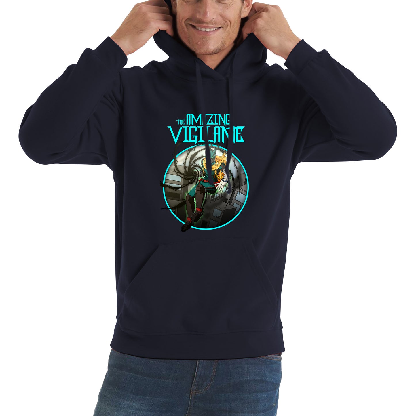 The Amazing Vigilant out of the Dark hole Vintage Graphic Cartoon Series Unisex Hoodie