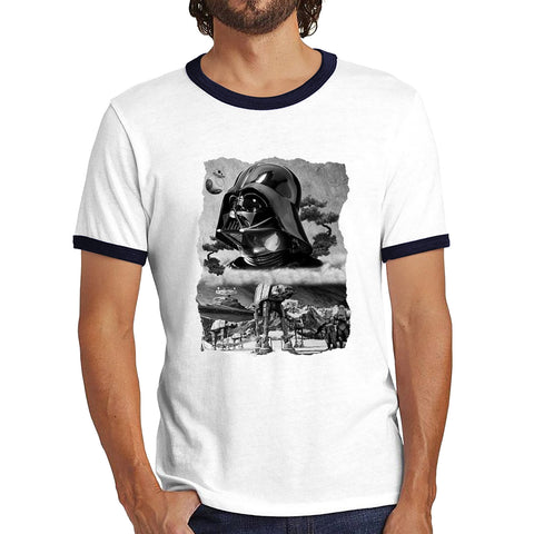 The Force Is Strong With This One Vintage Poster Graphic Movie Series Ringer T Shirt
