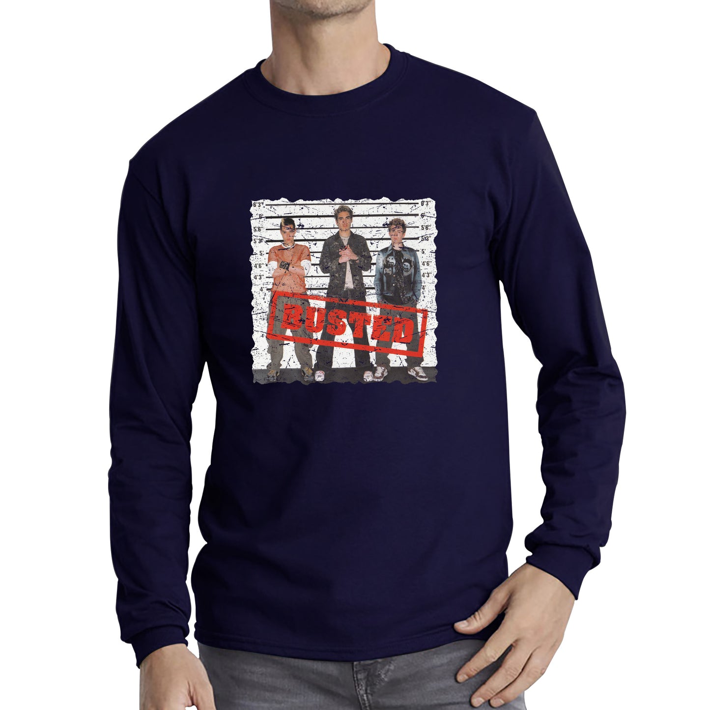 Busted Debut Studio Album By Busted Busted English Pop Punk Band Busted 20th Anniversary Long Sleeve T Shirt