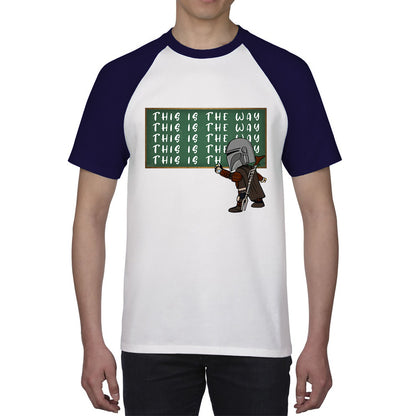 This Is The Way Dadalorian Fight War Warrior With Helmet Funny Gift Baseball T Shirt