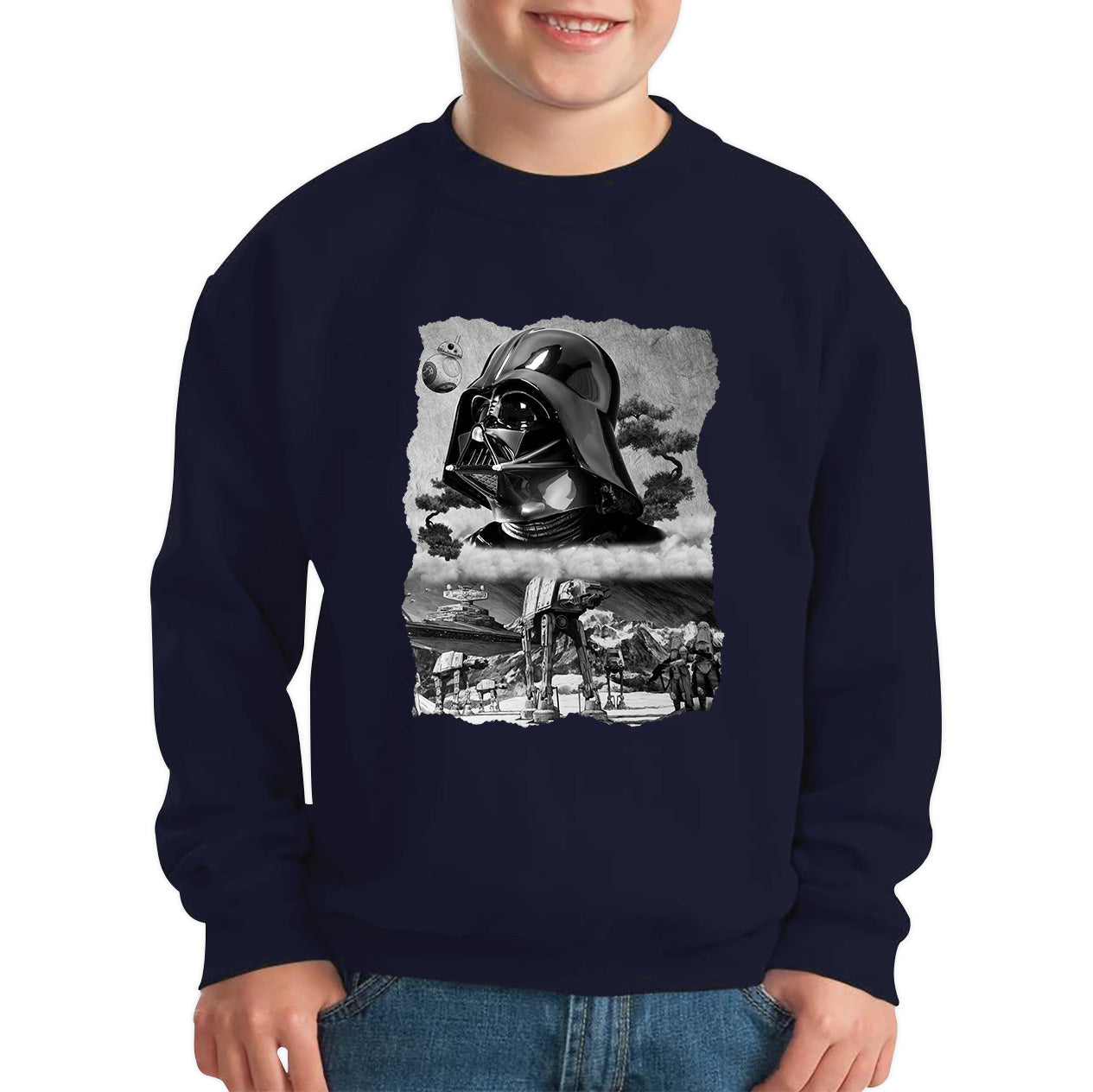 The Force Is Strong With This One Vintage Poster Graphic Movie Series Kids Jumper