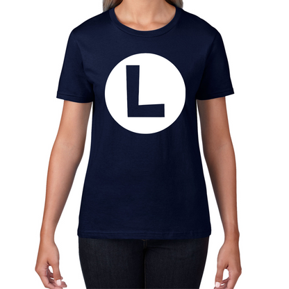 Mario Bros Character Logo Luigi Mario Waluigi Peach Bowser Toad Retro Gaming Womens Tee Top