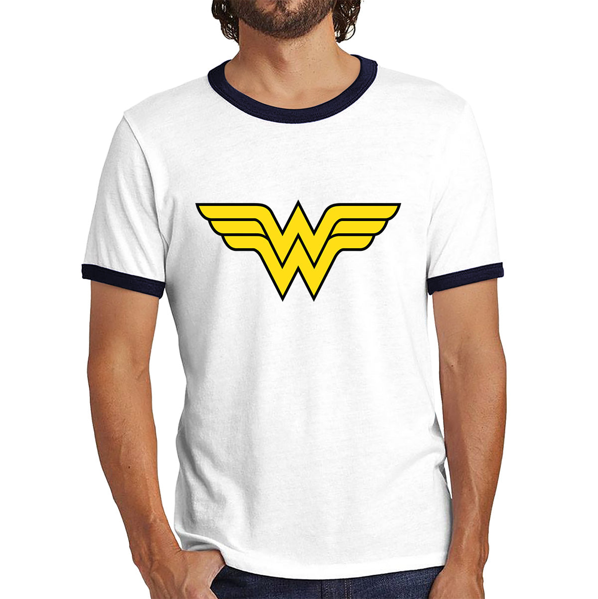 Wonder Woman Logo Superhero Wonder Girl Super Woman Comic Book Character Ringer T Shirt