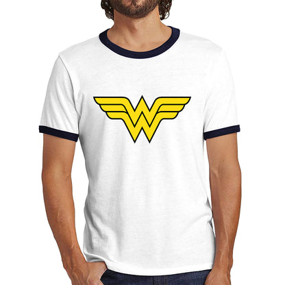 Wonder Woman Logo Superhero Wonder Girl Super Woman Comic Book Character Ringer T Shirt