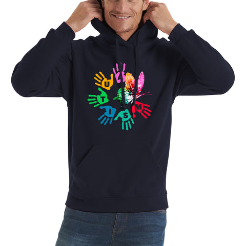 Autism Awareness Butterfly Peace Lover Autism Rainbow Be Kind Acceptance Autism Support Unisex Hoodie