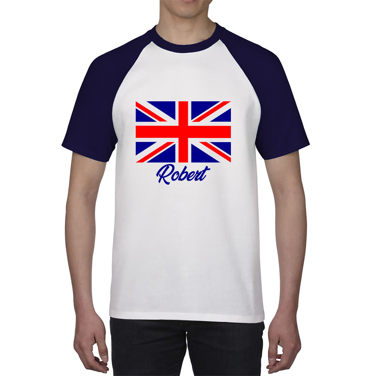 Personalised UK United Kingdom Flag Your Name Great Britain Union Jack Patriotism Proud British Citizen Long Live UK Forever Baseball T Shirt