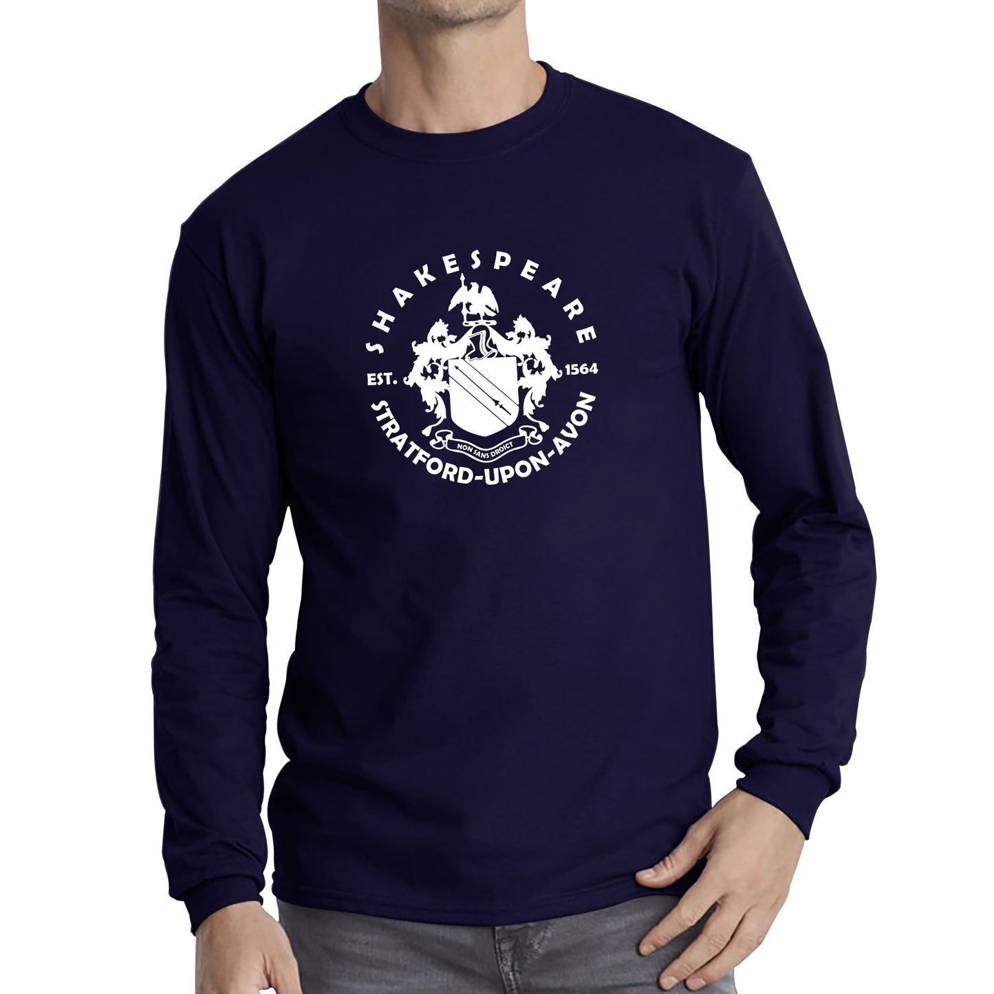 William Shakespeare's Birthplace, Stratford-Upon-Avon, Warwickshire, England, UK National Shakespeare Day Long Sleeve T Shirt
