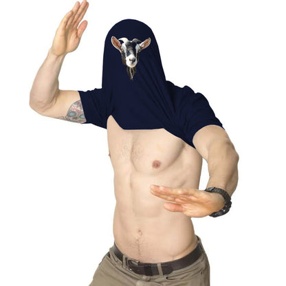 Ask Me About My Goat Disguise Goat Flip Top Funny Goat Meme Surprise Birthday Prank Gift Mens Tee Top