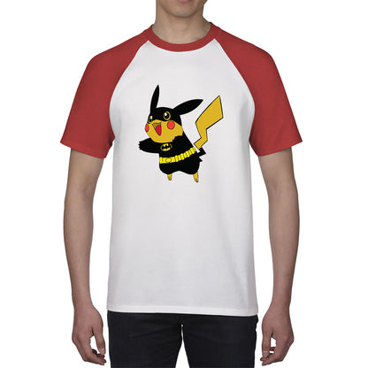 Pokémon Pikachu Batman Dc Comics Pikachu X Batman Mashup Pika-Bat Parody Baseball T Shirt