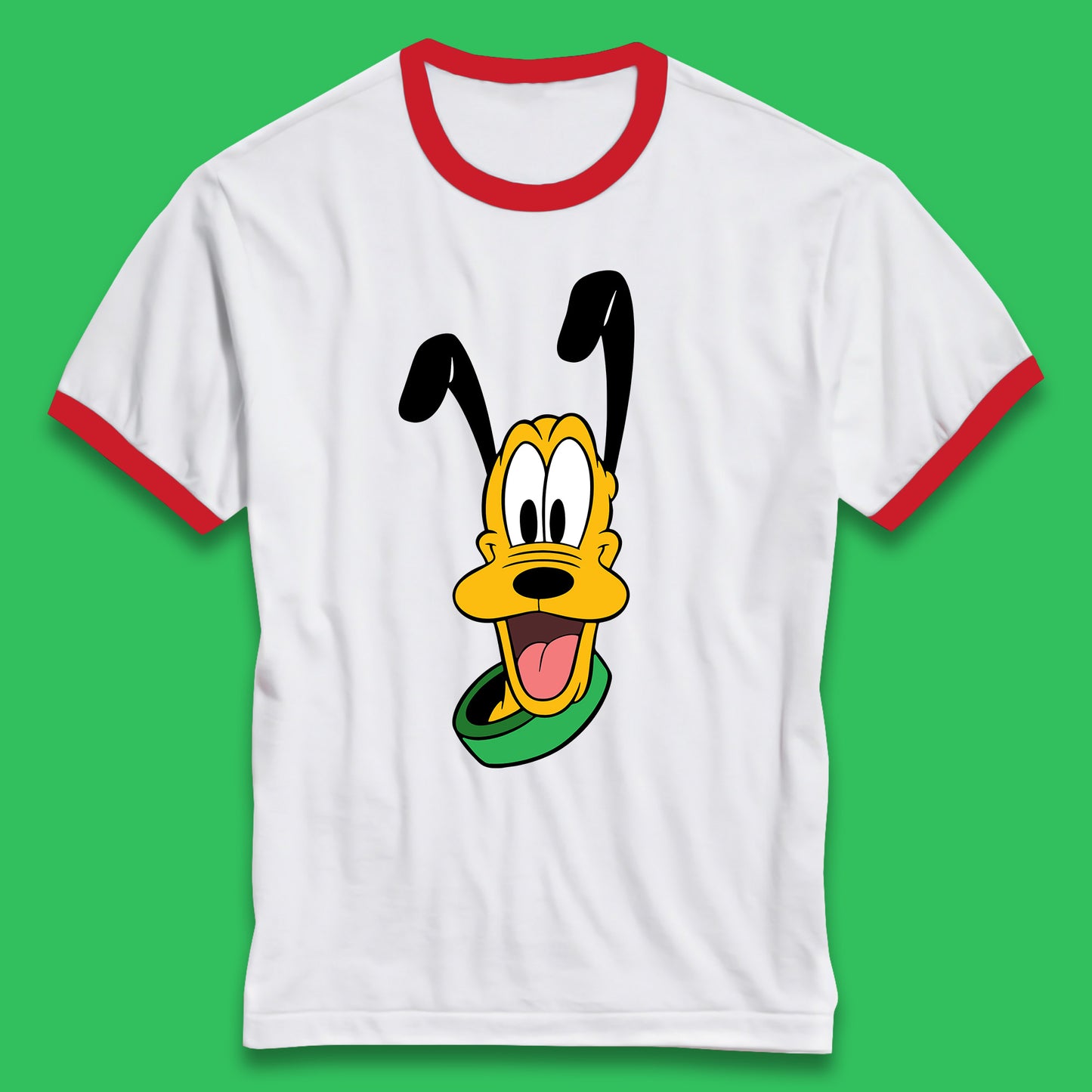 Disney Pluto Mickey Mouse's Pet Dog Cartoon Character Disney World Disneyland Trip Ringer T Shirt