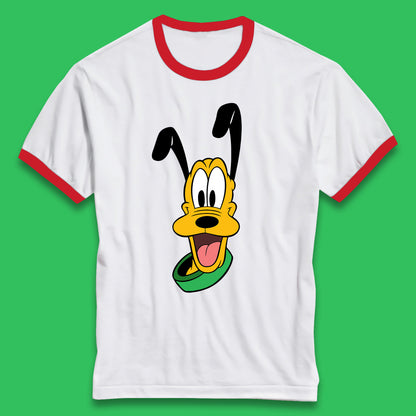 Disney Pluto Mickey Mouse's Pet Dog Cartoon Character Disney World Disneyland Trip Ringer T Shirt