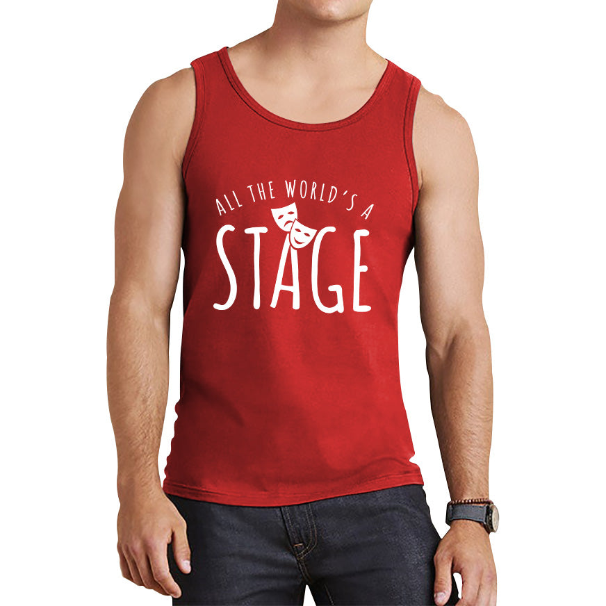 All The World’s A Stage By William Shakespeare Quote National Shakespeare Day Tank Top