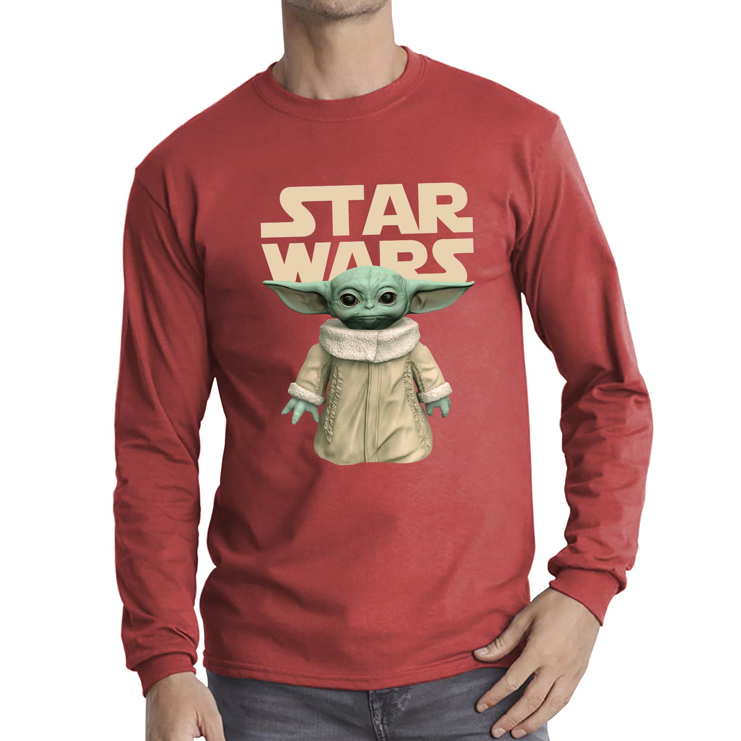 Star Wars Grogu The Child Green Humanoid Alien Yoda's Species Baby Yoda Disney Star Wars Day 46th Anniversary Long Sleeve T Shirt