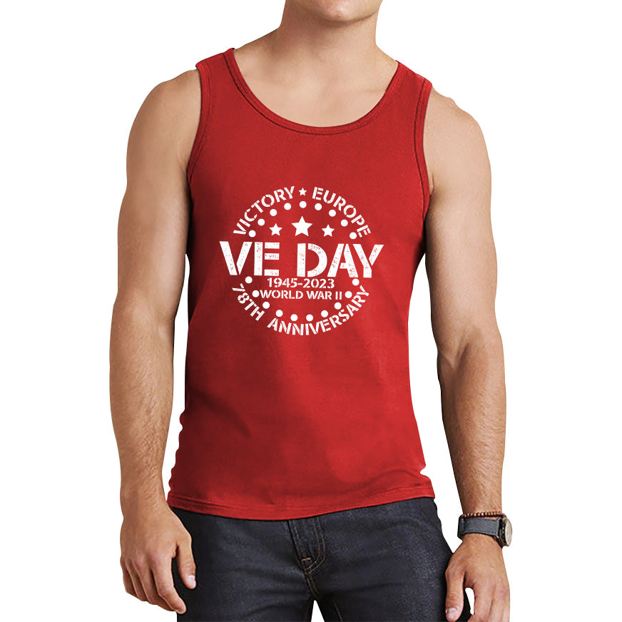 Victory In Europe VE Day 1945-2023 78th Anniversary Armed Forces Victory Day Remembrance Day Tank Top