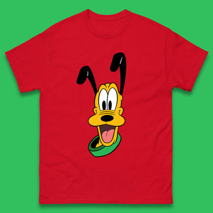 Disney Pluto Mickey Mouse's Pet Dog Cartoon Character Disney World Disneyland Trip Mens Tee Top