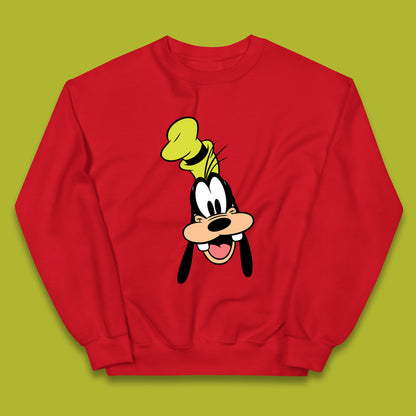 Disney Goofy Head Face Smiling Animated Cartoon Character Disney G.G. "Goofy" Goof Disney Vacation Disney World Trip Kids Jumper