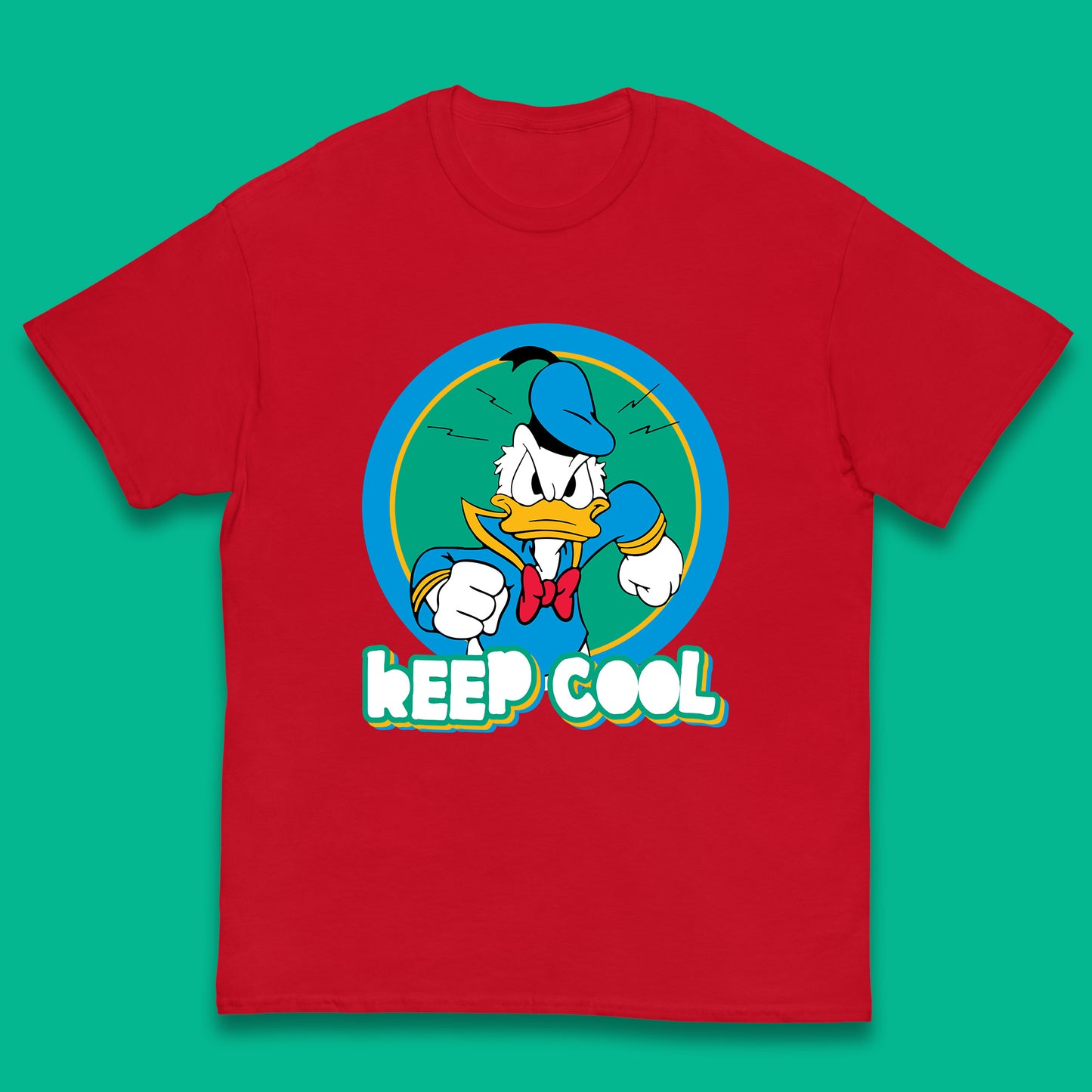 Keep Cool Donald Duck Animated Cartoon Character Angry Duck Disneyland Trip Disney Vacations Kids T Shirt