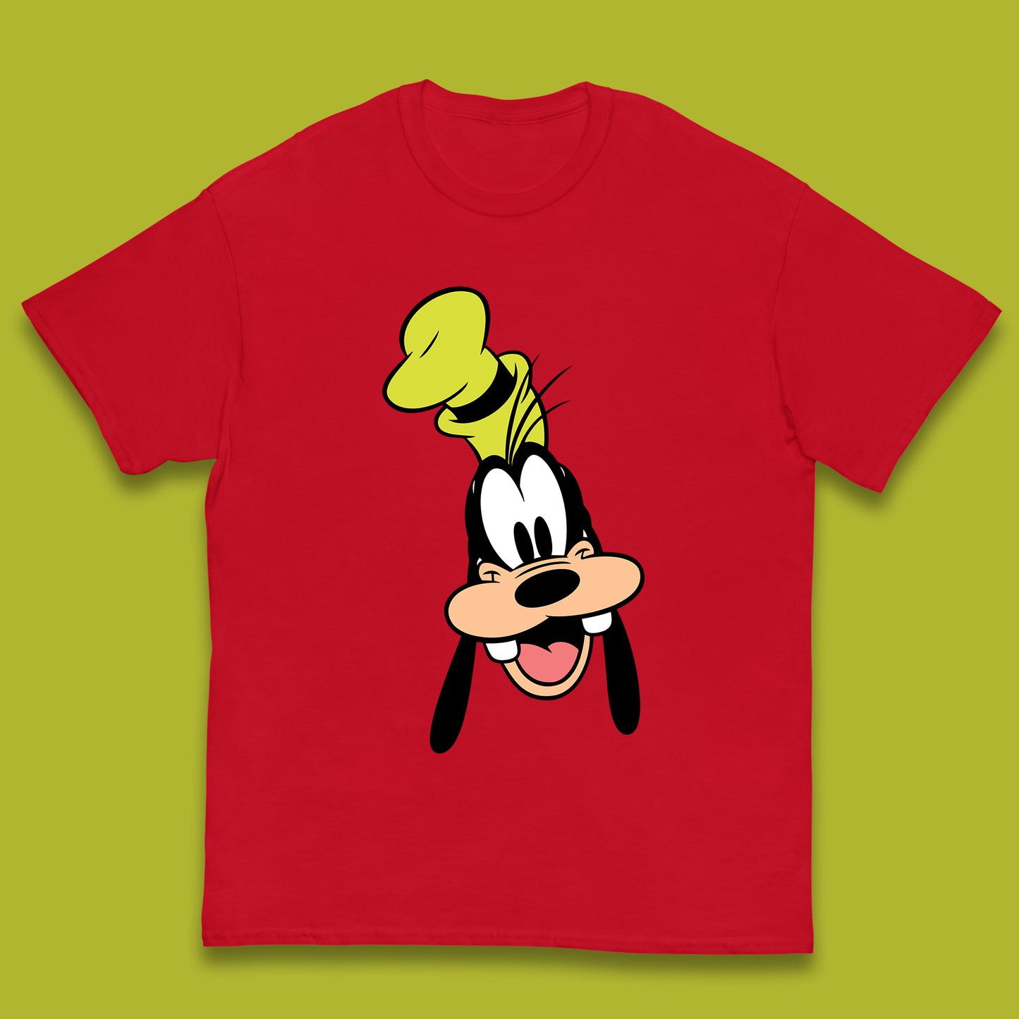 Disney Goofy Head Face Smiling Animated Cartoon Character Disney G.G. "Goofy" Goof Disney Vacation Disney World Trip Kids T Shirt