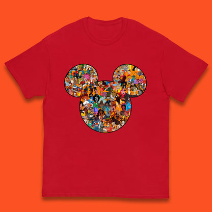 Disney Mickey Mouse Minnie Mouse Head All Disney Characters Together Disney Family Animated Cartoons Movies Characters Disney World Kids T Shirt