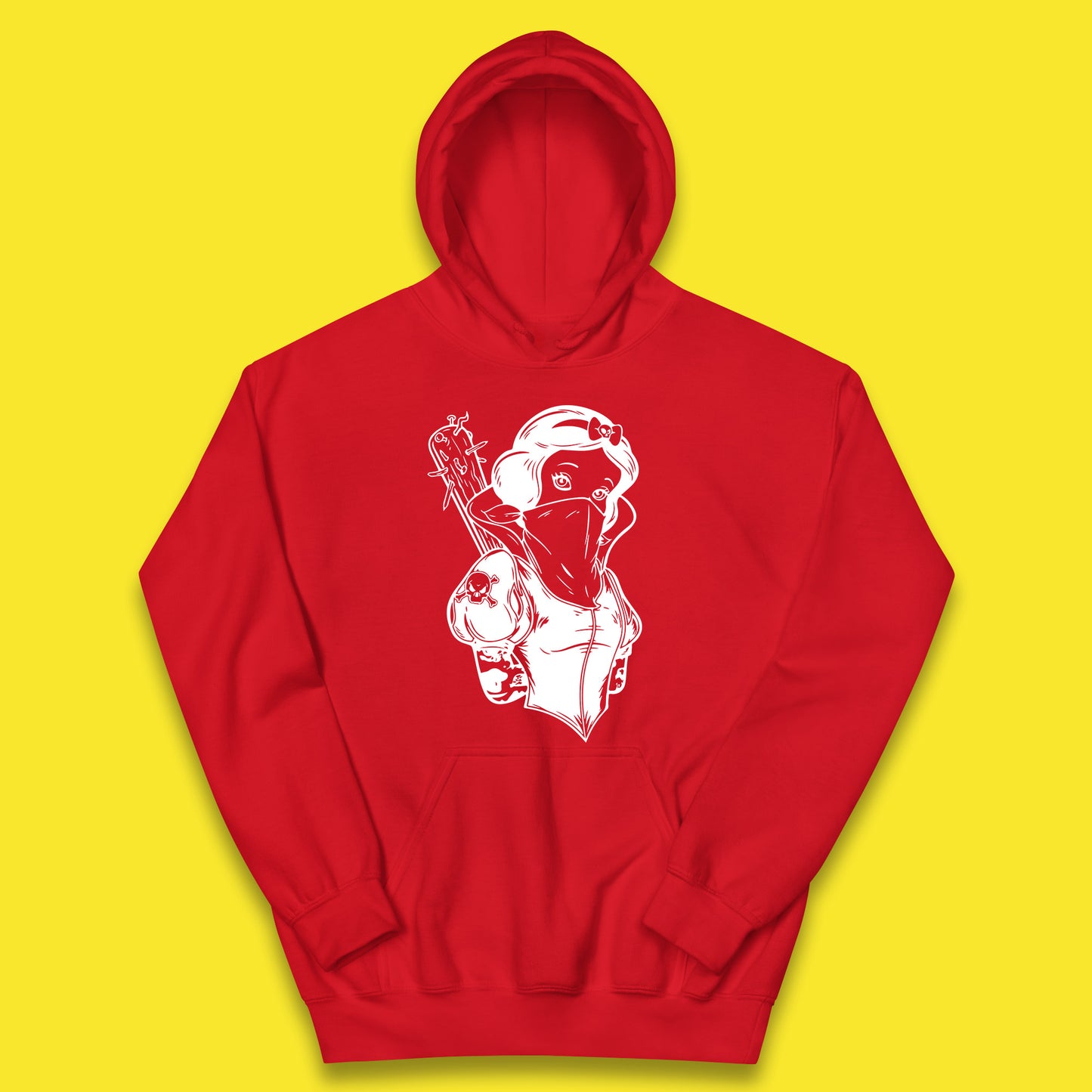 Not So Snow White Twisted Rock Parody Disney Princess Gangster Skull Tattoo Punk Princess Tattooed Emo Alice In A Jack Kids Hoodie