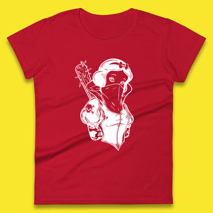 Not So Snow White Twisted Rock Parody Disney Princess Gangster Skull Tattoo Punk Princess Tattooed Emo Alice In A Jack Womens Tee Top