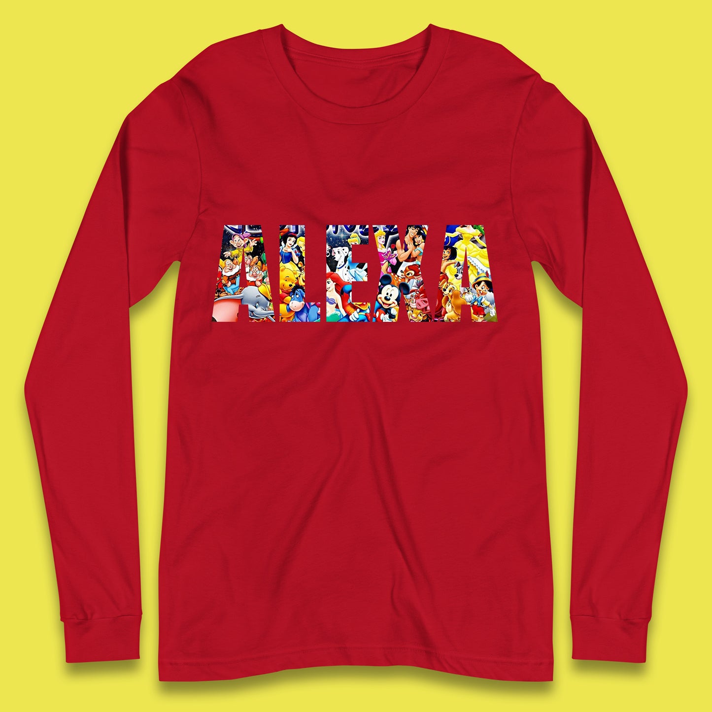 Personalised All Disney Fictional Characters Disney Family Animated Cartoons Movies Characters Disney World Long Sleeve T Shirt