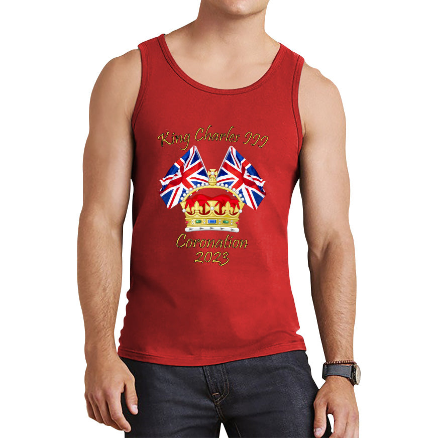 King Charles III Coronation 2023 United Kingdom Flags Royal Crown Ruling Monarch Of England CR III Tank Top