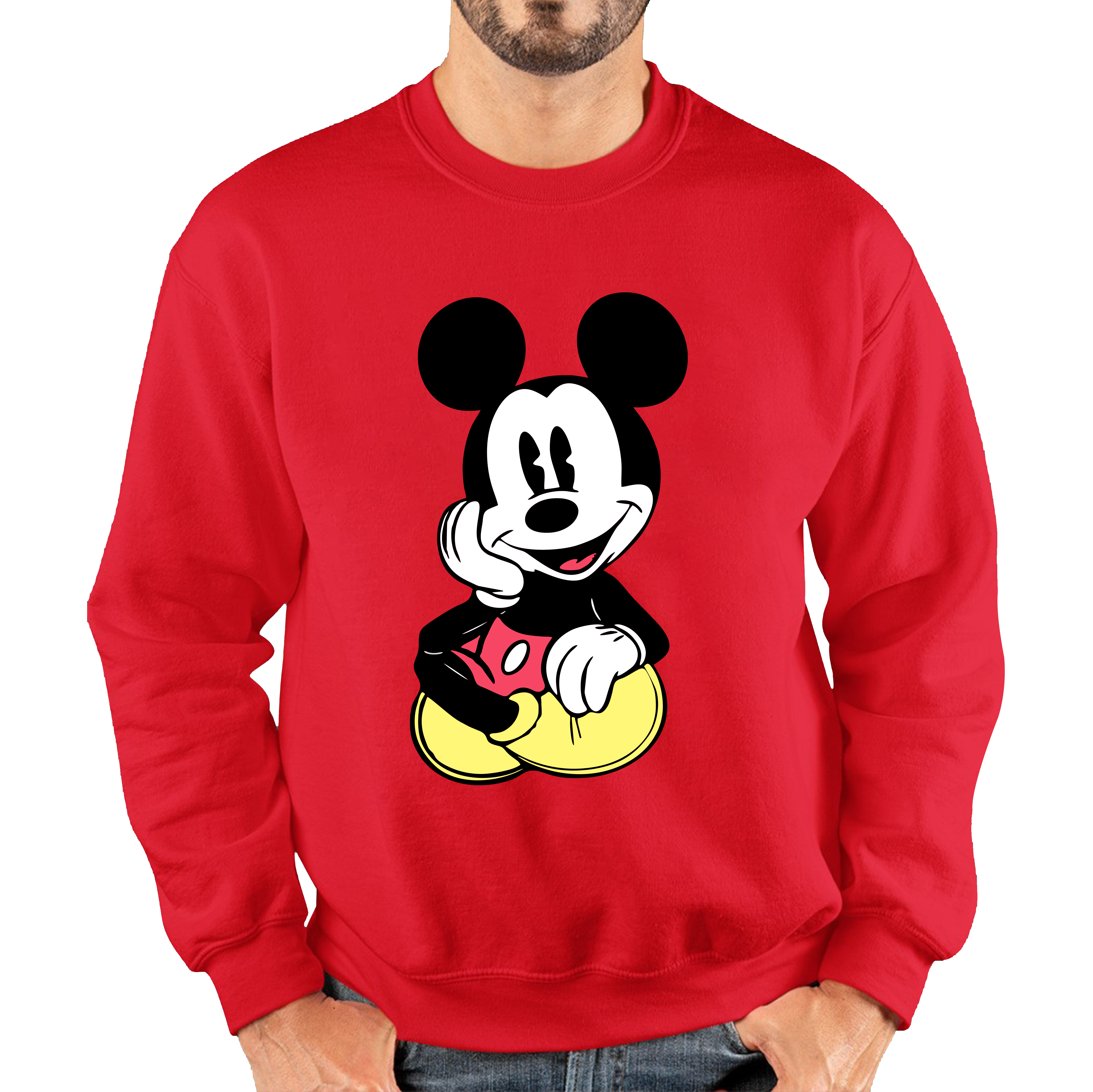 Disney Mickey Mouse Cute And Happy Cartoon Character Disney World Walt Disney Unisex Sweatshirt