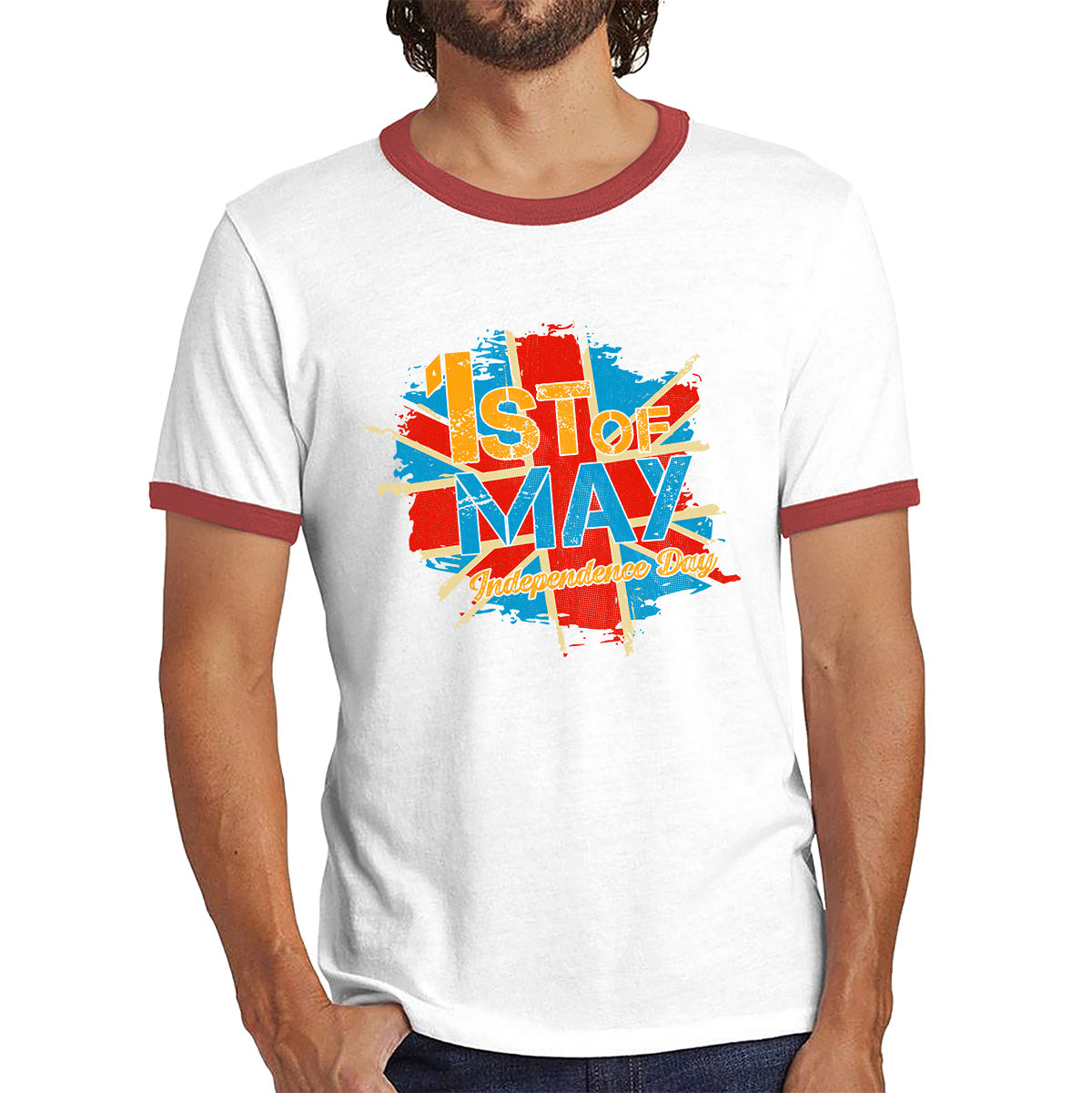 1st Of May Independence Day British Flag UK Independence Day Country Love Patriotism Great Britain Union Jack Ringer T Shirt