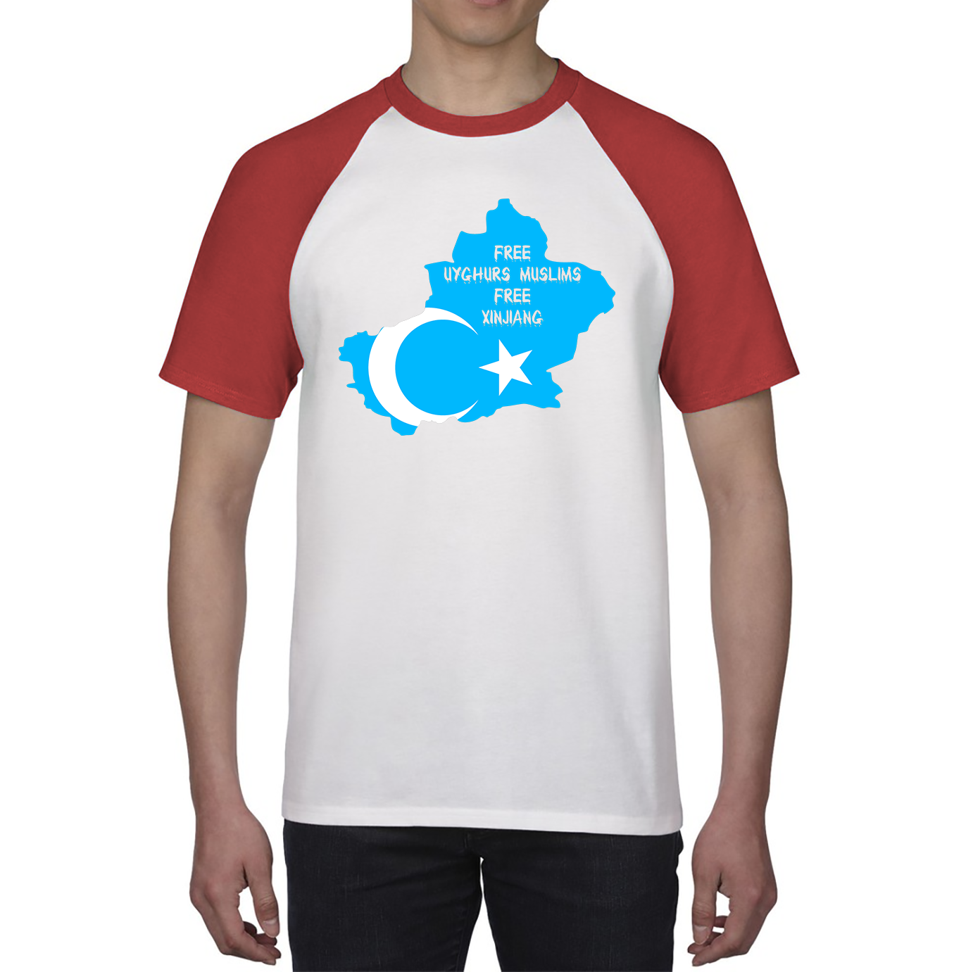 Free Uyghurs Muslims Free Xinjiang Freedom For Uygurs Uigurs East Turkestan Support And Freedom Baseball T Shirt