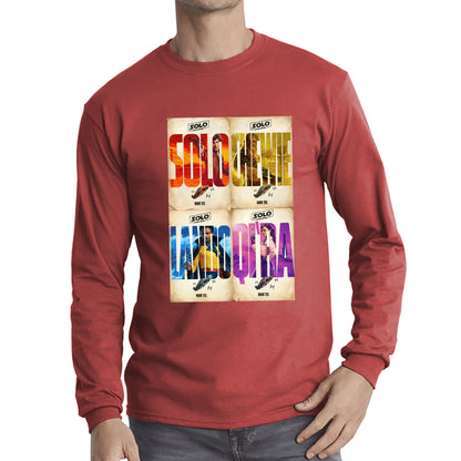 Solo A Star Wars Story Posters Solo Chewie Lando Qira Sci-fi Action Adventure Movie Characters Star Wars Galaxy's Edge Trip Long Sleeve T Shirt