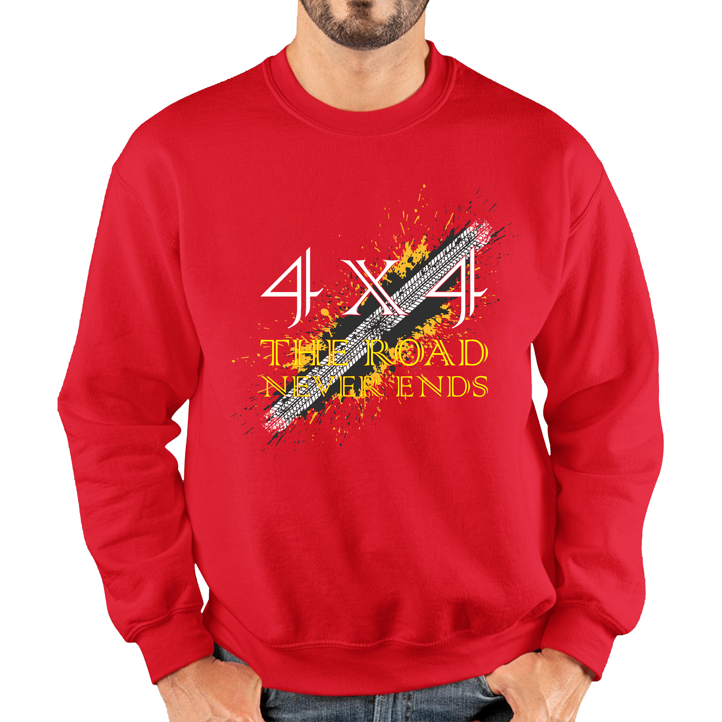 4x4 The Road Never Ends Unisex Sweatshirt