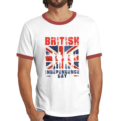 British Independence Day UK Flag 1st Of May Independence Day British Country Love Patriotism Great Britain Ringer T Shirt