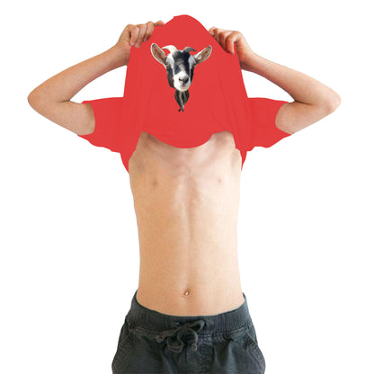Ask Me About My Goat Disguise Goat Flip Top Funny Goat Meme Surprise Birthday Prank Gift Kids T Shirt