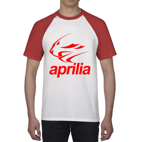 Aprilia Racing Logo Italian Motorcycle And Scooters Aprilia Be A Racer Aprilia Racing Team MotoGP Baseball T Shirt
