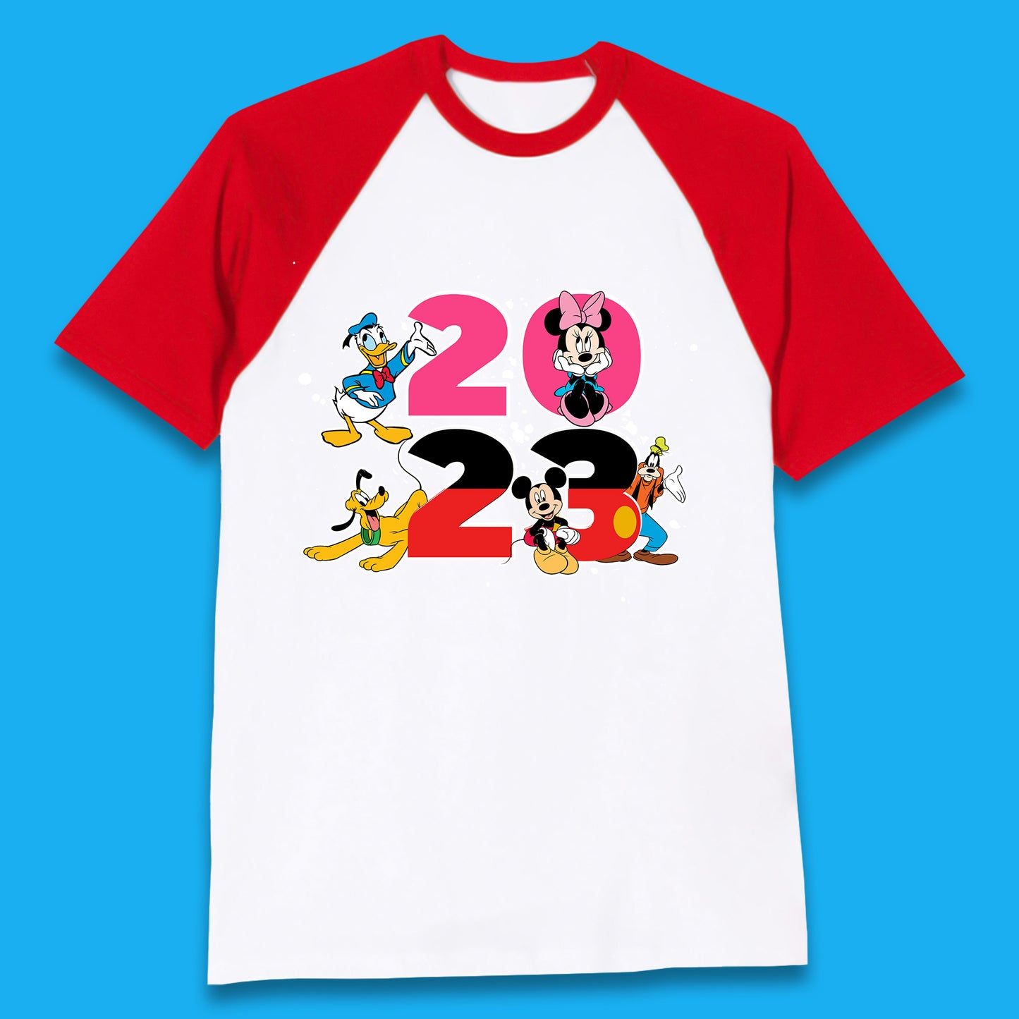 Disney Trip 2023 Disney Club Mickey Mouse Minnie Mouse Donald Duck Pluto Goofy Cartoon Characters Disney Vacation Baseball T Shirt