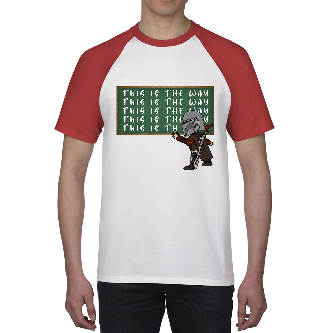 This Is The Way Dadalorian Fight War Warrior With Helmet Funny Gift Baseball T Shirt