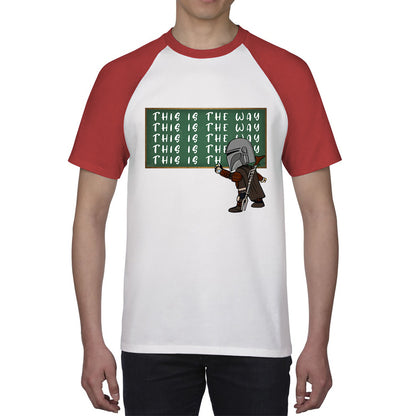 This Is The Way Dadalorian Fight War Warrior With Helmet Funny Gift Baseball T Shirt