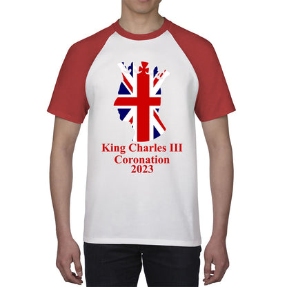 King Charles III Coronation 2023 United Kingdom King of England Royal Crown CR III His Majesty Baseball T Shirt