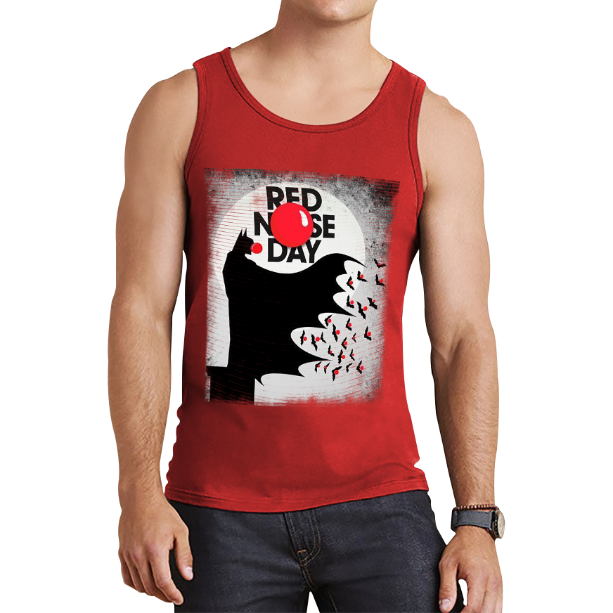 Batman Red Nose Day Day Tank Top. 50% Goes To Charity