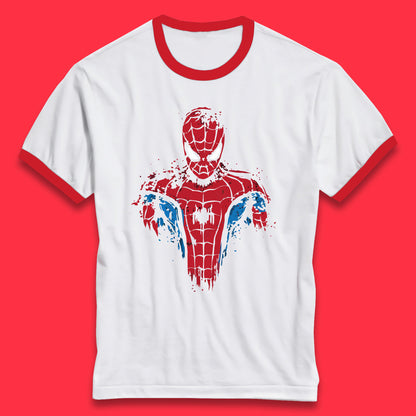 Spiderman Ringer Shirt Mens