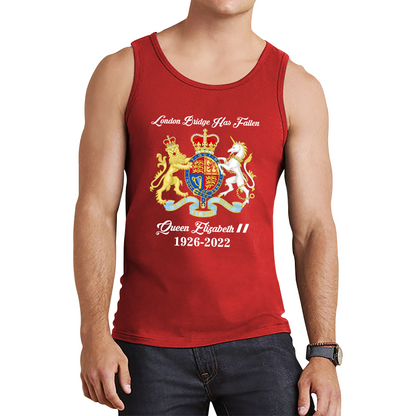 London Bridge Has Fallen Queen Elizabeth II Union Jack Queen's Crown Tank Top