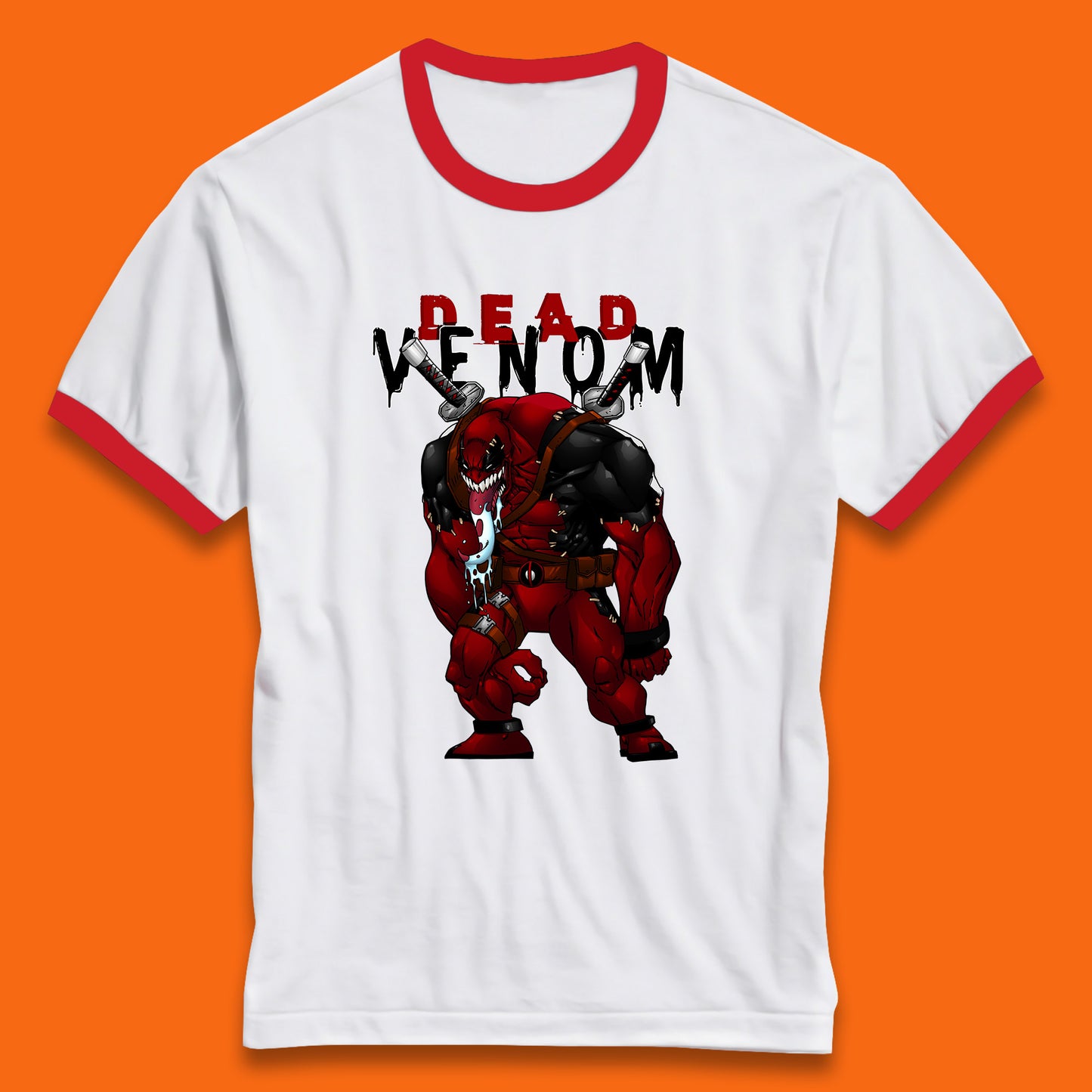 Marvel Contest Of Champions Venompool Marvel Comics Superhero Deadpool Marvel Universe Character Dead Venom Ringer T Shirt