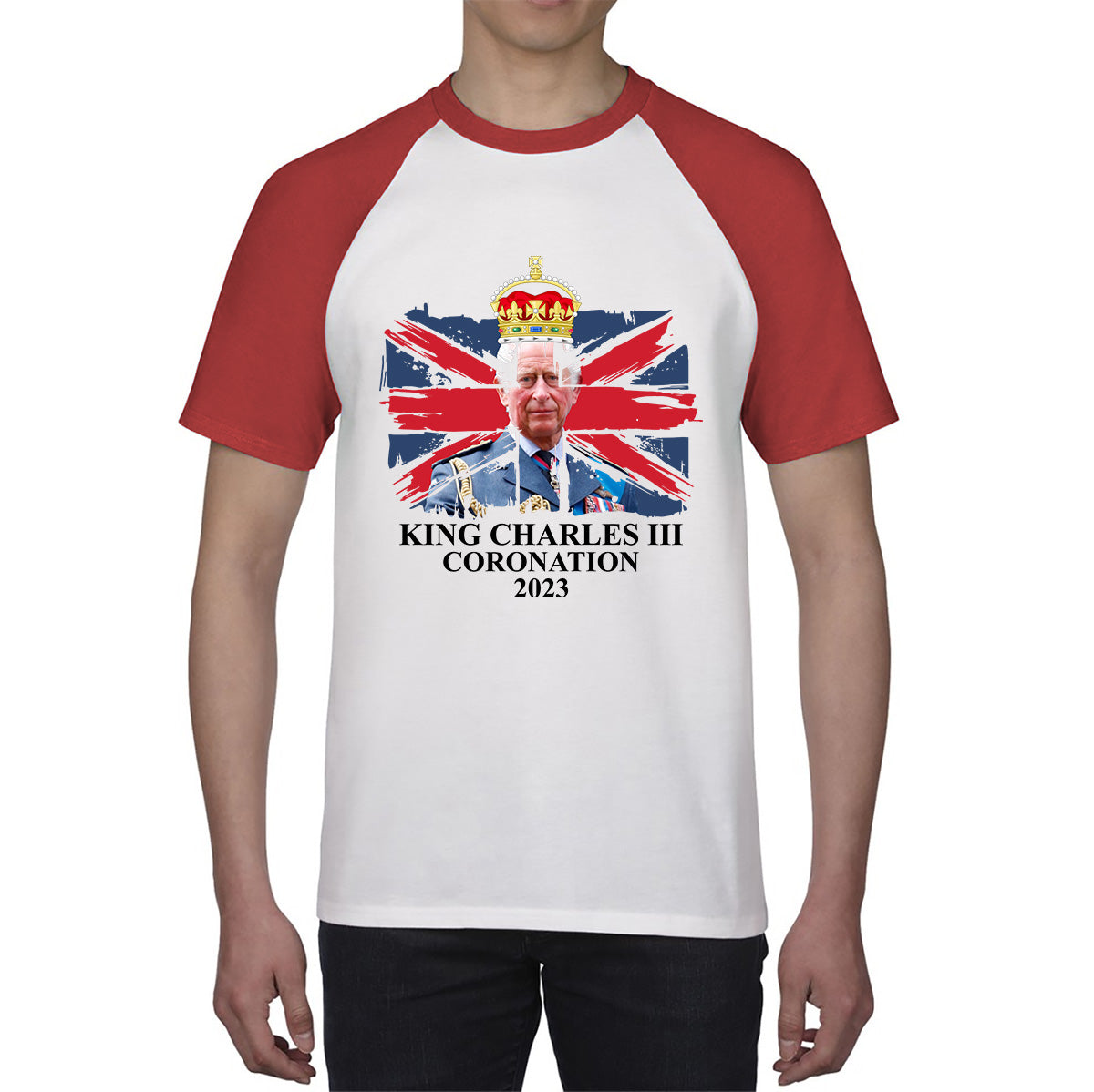 King Charles III Coronation 2023 British Flag Royal Crown God Save The King Royal Cypher Baseball T Shirt