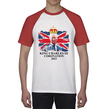 King Charles III Coronation 2023 British Flag Royal Crown God Save The King Royal Cypher Baseball T Shirt