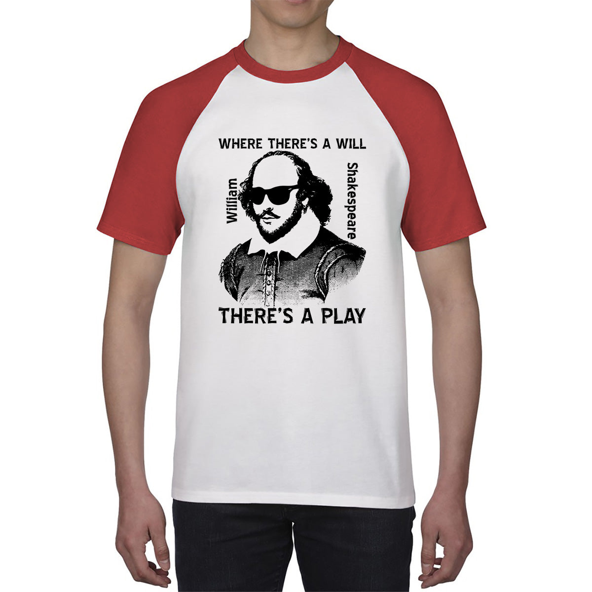 National Shakespeare Day Where There’s A Will There’s A Play William Shakespeare Shades Baseball T Shirt