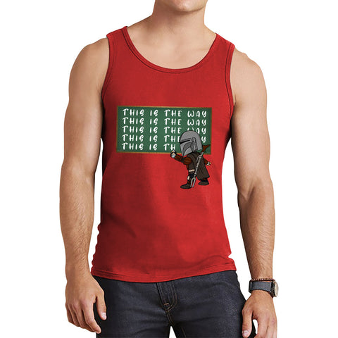 This Is The Way Dadalorian Fight War Warrior With Helmet Funny Gift Tank Top