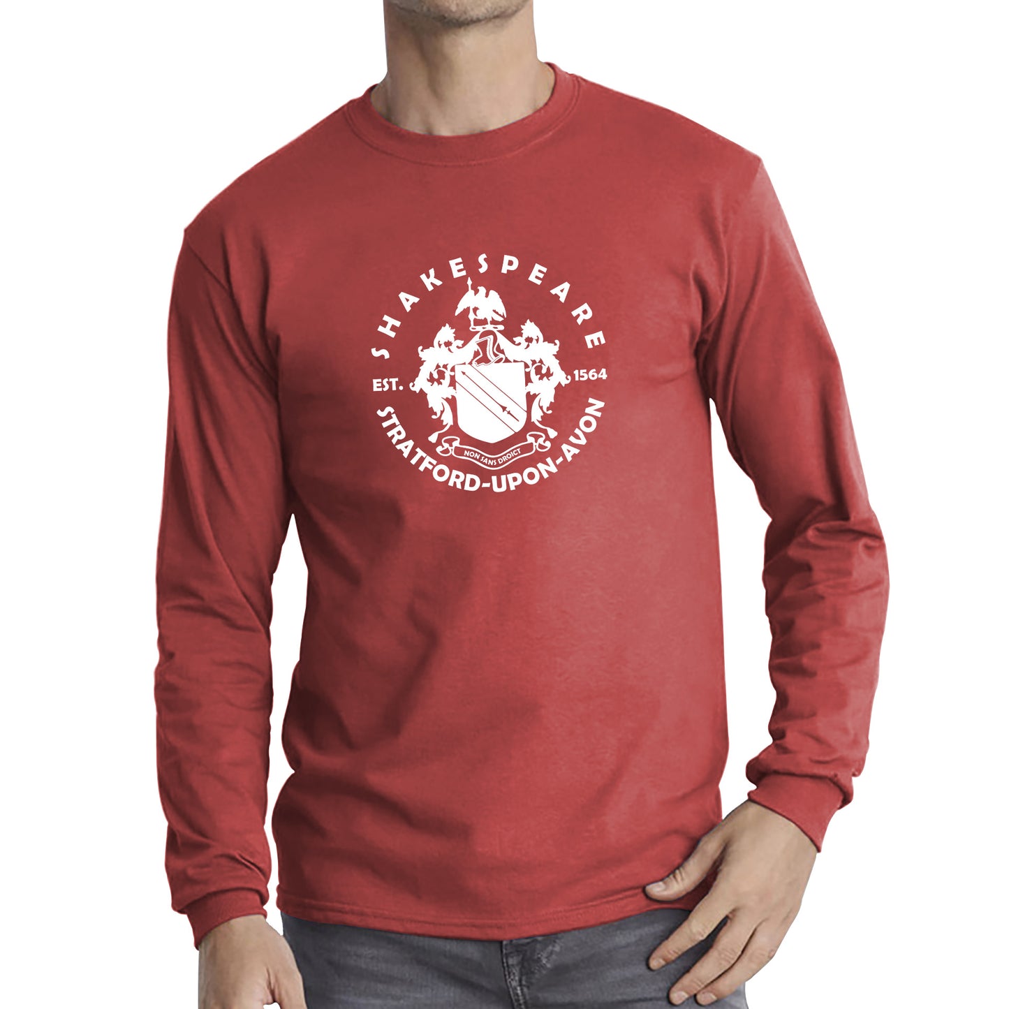 William Shakespeare's Birthplace, Stratford-Upon-Avon, Warwickshire, England, UK National Shakespeare Day Long Sleeve T Shirt
